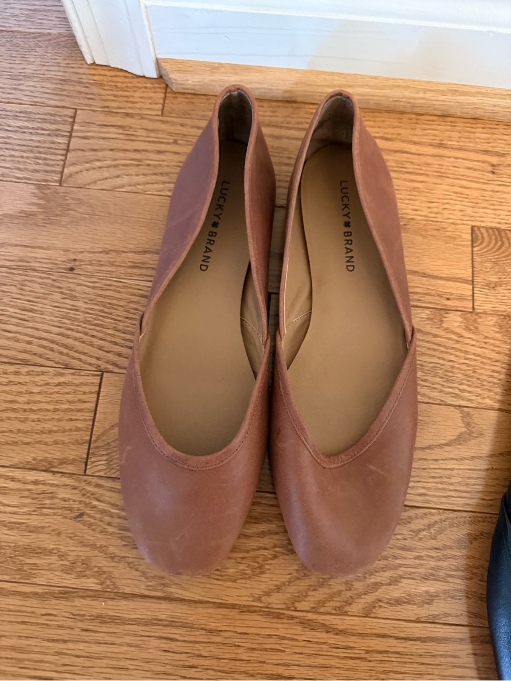Lucky Brand Women's Mauve-Tan Slip-On Ballet Flats